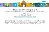 30thBrussels Briefing on Agricultural Resilience- 5. Jean-François Maystadt: Enhancing resilience in the Horn of Africa