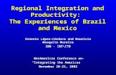 Regional Integration And Productivity The Experiences Of Brazil And Mexico