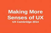 Sensory UX for UX Cambridge 2014