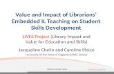 Value and Impact of Librarians’ Embedded IL Teaching on Student Skills Development