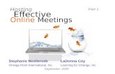 Hosting Effective Online Meetings, Part 1