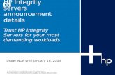 HP Integrity servers announcement details