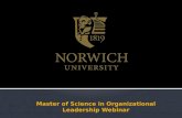 Norwich University- Master of Science in Organizational Leadership Webinar
