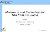 Measuring and Evaluating the ROI from Six Sigma
