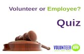 Volunteers and the law quiz