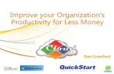 Improve your organizations productivity for less money