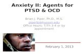 Psychopharmacology of Anxiety: Part II OCD & PTSD