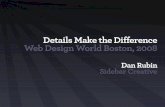 Details Make the Difference, Web Design World 2008, Boston