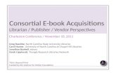 TRLN Beyond Print: Consortial E-Book Acquisitions: Librarian/Publisher/Vendor Perspectives
