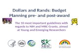 Dollars and Rands: Budget Planning Pre- and Post-award