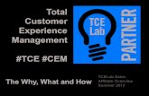 Total Customer Experience Management Overview #TCE #CEM -- The Why, What and How