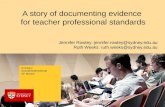 A story documenting evidence for teacher professional standards