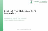 List of Matching Gift Companies