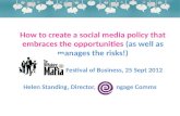 Yorkshire mafia social media policies workshop 25.09.12