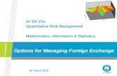 Options for Managing Foreign Exchange Risk