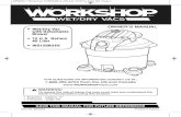 WORKSHOP 12 Gallon Detachable Blower Vac Owner's Manual