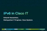 IPv4 to IPv6 Transition at Cisco: Case Specification, by Srikanth Narasimhan