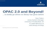 Glasgow: OPAC 2.0 and Beyond