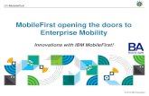 MobileFirst Opening the Door to the Enterprise Mobility