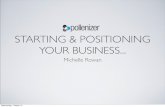 Starting and Positioning Your Business