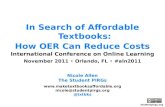 2011-11-09 In Search of Affordable Textbooks: How OER Can Reduce Costs (Sloan-C Conference)