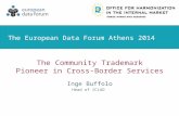 EDF2014: Talk of Inge Buffolo, Head of Institutional Relations ad Linguistic and IT Cooperation Projects Sector, OHIM:  The Community Trademark Pioneer in Cross-Border Services