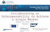 EDF2014: Talk of Jochen Hummel, CEO ESTeam AB & Chairman LT-Innovate, Germany: Collaborating on Interoperability to Achieve a Single Market