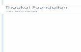 Thaakat Foundation 2012 Annual Report