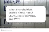 What shareholders should know about ceo succession plans, and why.