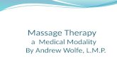 Massage therapy a medical modality