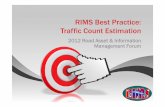 RIMS Update - Best Practice: Traffic Count Estimation