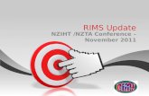 RIMS Update Nov 2011