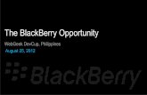The BlackBerry Opportunity at WebGeek DevCup