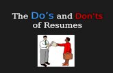 The do’s and don’ts of resumes