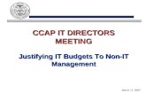 Justifying the IT budget for non-IT management