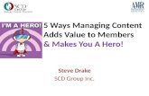 Managing content to enhance member value