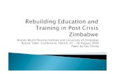 Rebuilding Education and Training in Post Crisis Zimbabwe