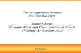 Armageddon Resume & Bio-Flyer
