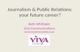 Journalism & public relations - presentation for school students