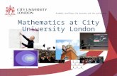 Department of Mathematics - City University London Undergraduate Open Day 2nd July 2014