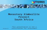 Monastery Kimberlite project Presentation overview 16 Feb14