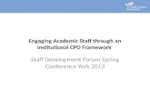 Engaging Academic Staff through an Institutional CPD Framework