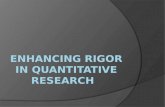 Lect-5, Enhancing Rigor in Quantitative Research