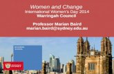 International Women's Day - Women and Change by Professor Marian Baird