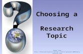STR02 - Choosing A Research Topic