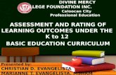 K to12 assessment and rating