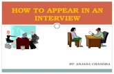 How to appear in an interview