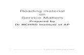 Servicematters material