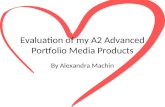 Evaluation of my A2 Media Studies Portfolio