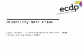 Disability hate crime presentation - 21 September